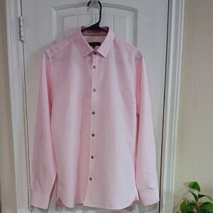 Ted Baker London Pink Dress Shirt Elegant Formal Wear